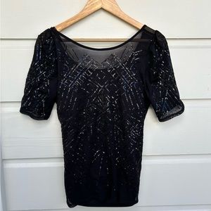 White House Black Market Sequined Top